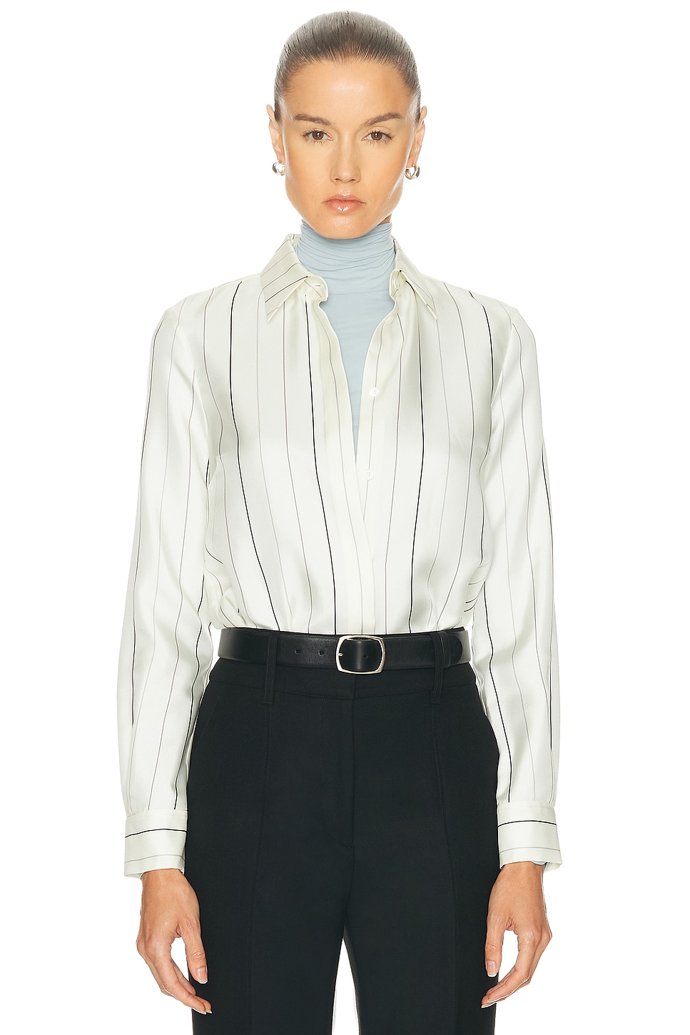 Gabriela Hearst Henri Striped Silk Blouse In Multi