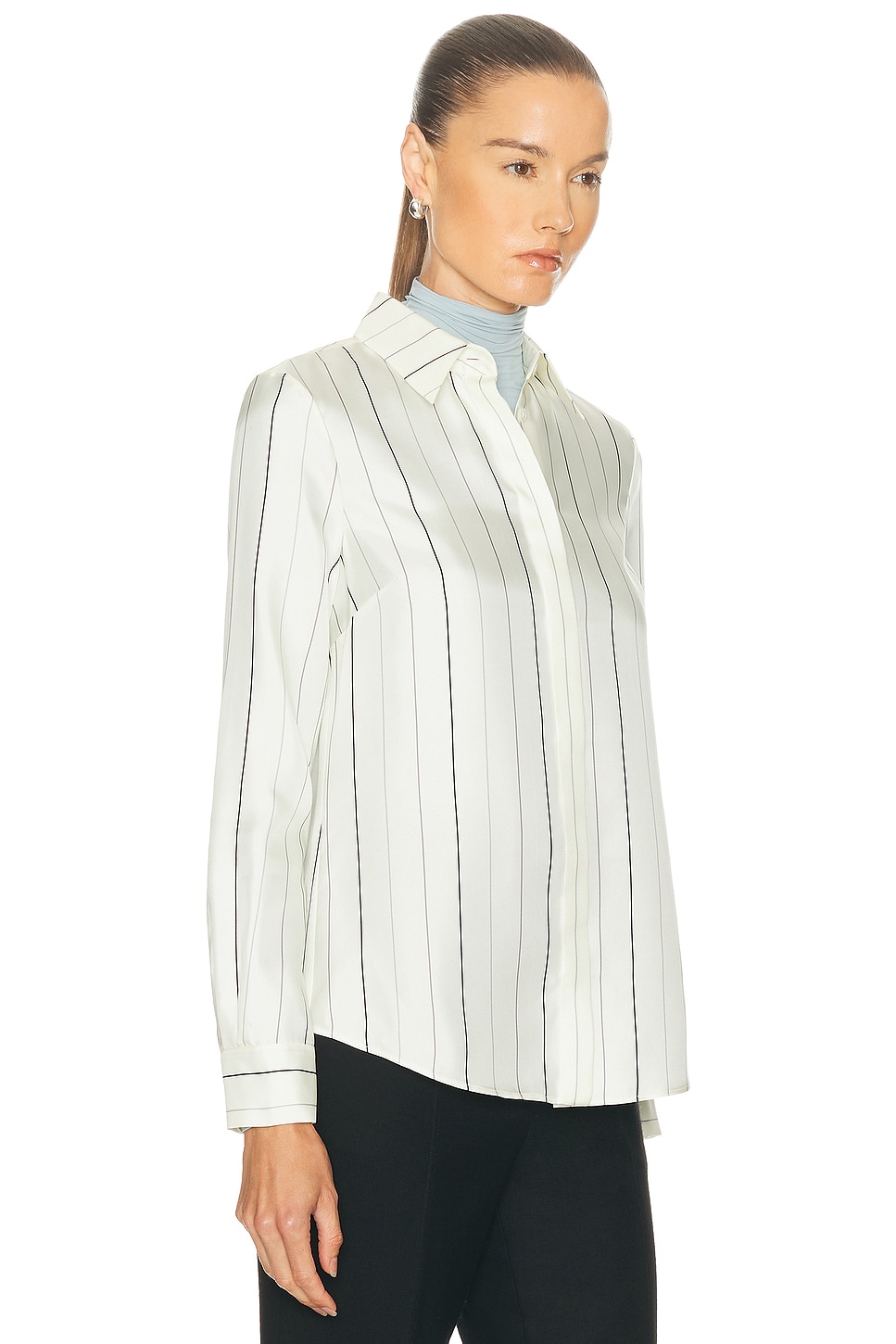 Gabriela Hearst Henri Striped Silk Blouse In Multi
