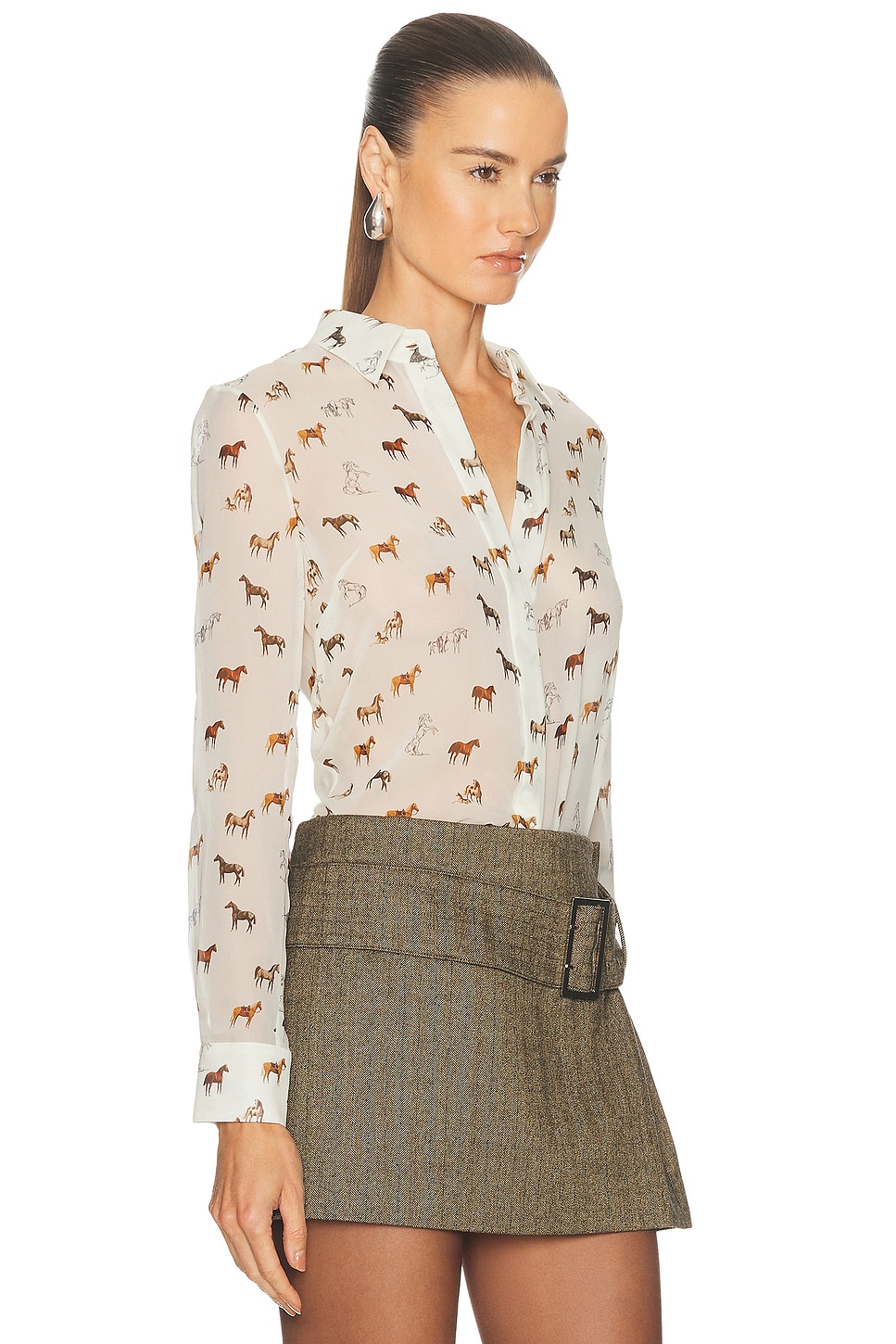 Gabriela Hearst Henri Blouse In Neutral