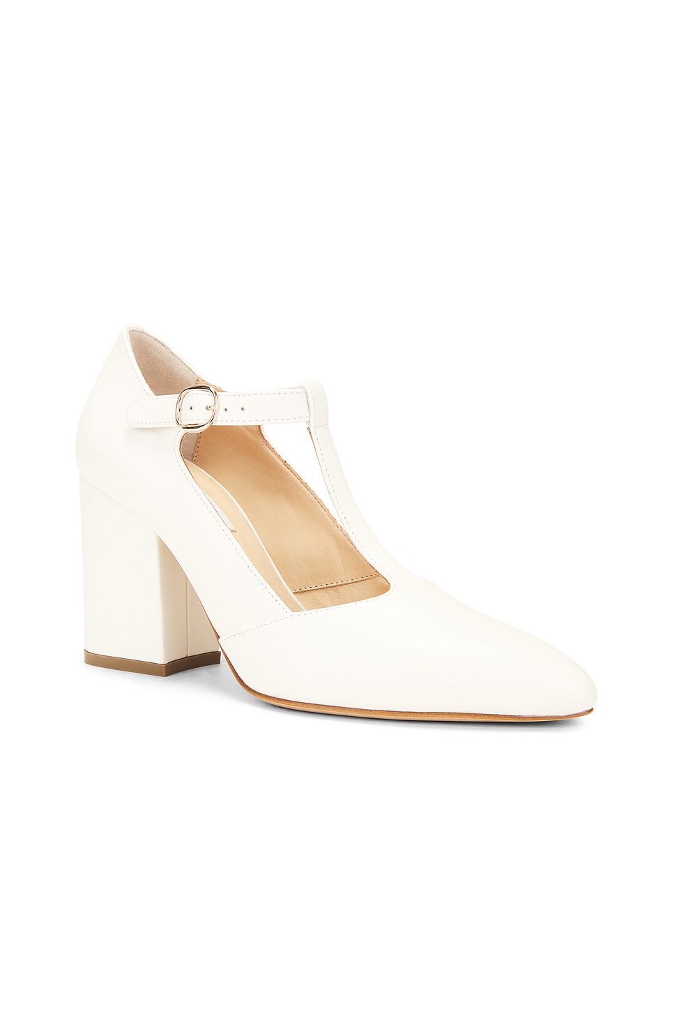 Shop Gabriela Hearst Triana Mary Jane Pump In Cream