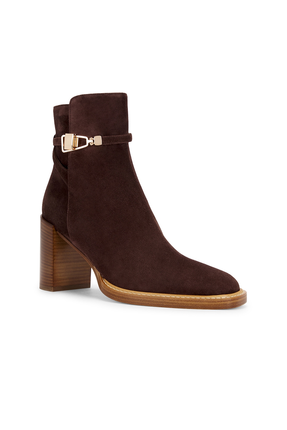 Gabriela Hearst Nina Clasp Ankle Boot In Brown