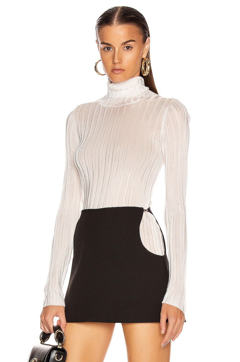Image 1 of GEORGIA ALICE Lola Roll Knit Top in Ivory