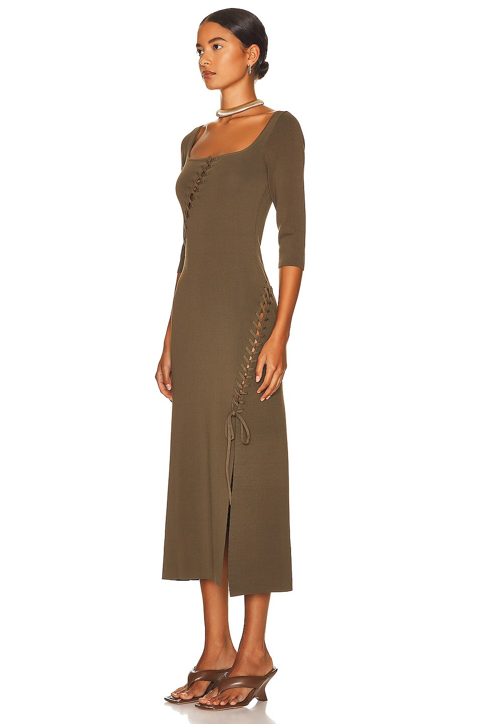 Gaia Long Sleeve Dress - Amphitrite Print