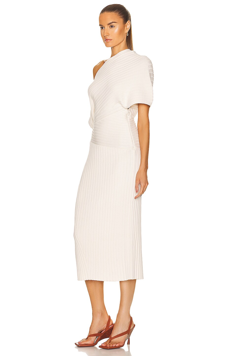 Cult Gaia Naunet Knit Dress in Off White FWRD