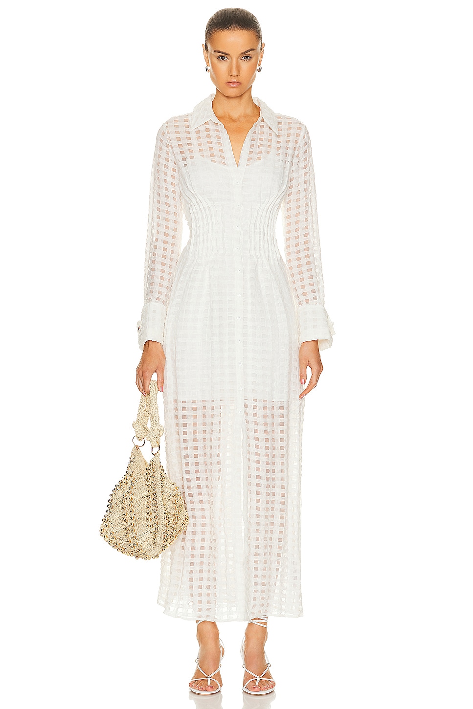 Cult Gaia Pernille Long Sleeve Dress in Off White | FWRD