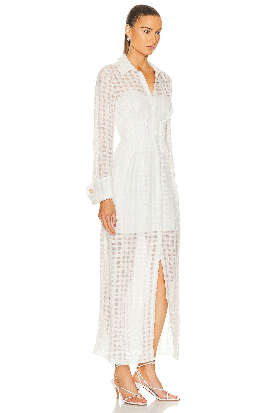 Cult Gaia Pernille Long Sleeve Dress in Off White | FWRD