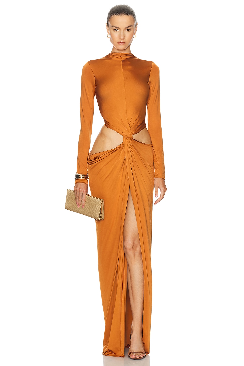 Image 1 of Cult Gaia Keri Dress in Bourbon