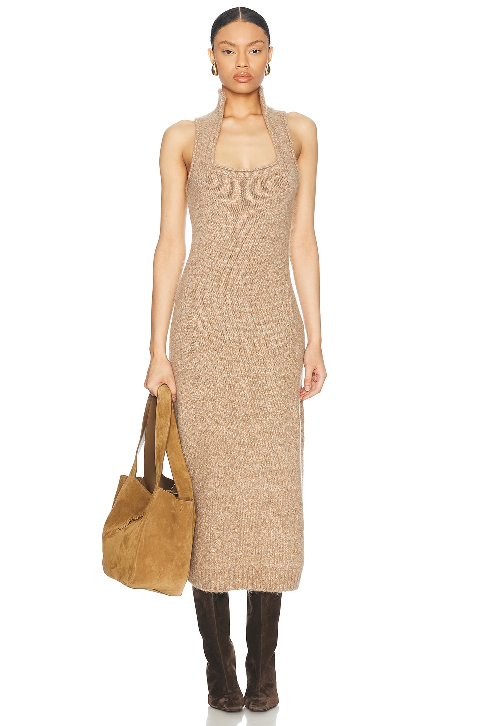 Long Akaia Knit Dress in Neutral