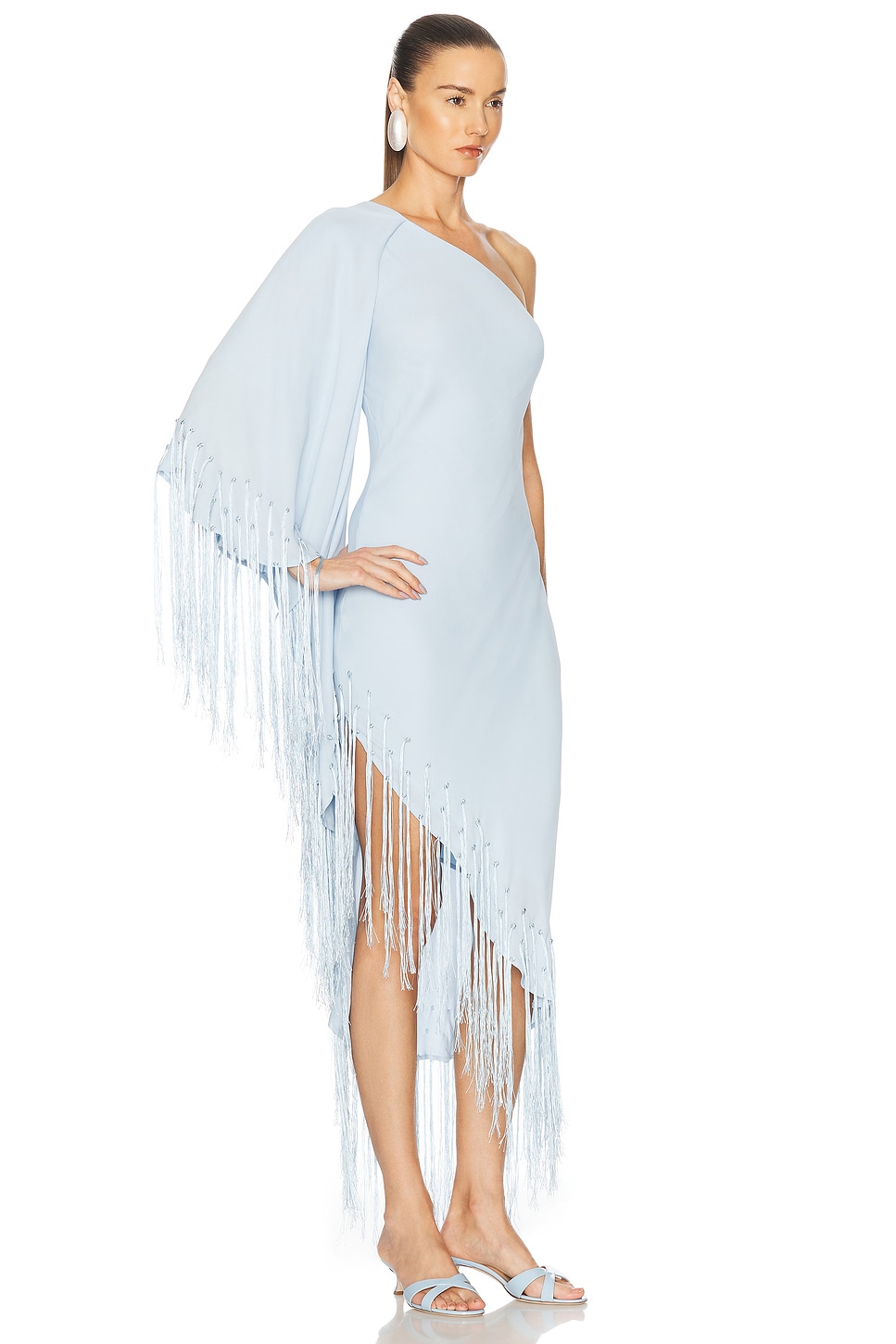 Cult Gaia Fringe-detailed One-shoulder Dress