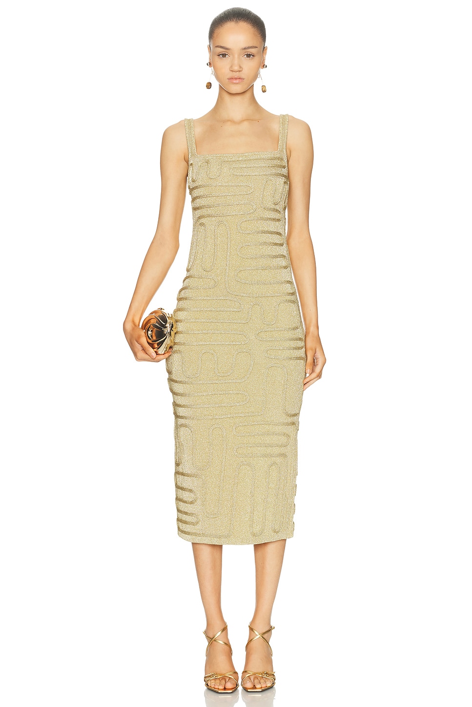 Image 1 of Cult Gaia Kymia Dress in Gold