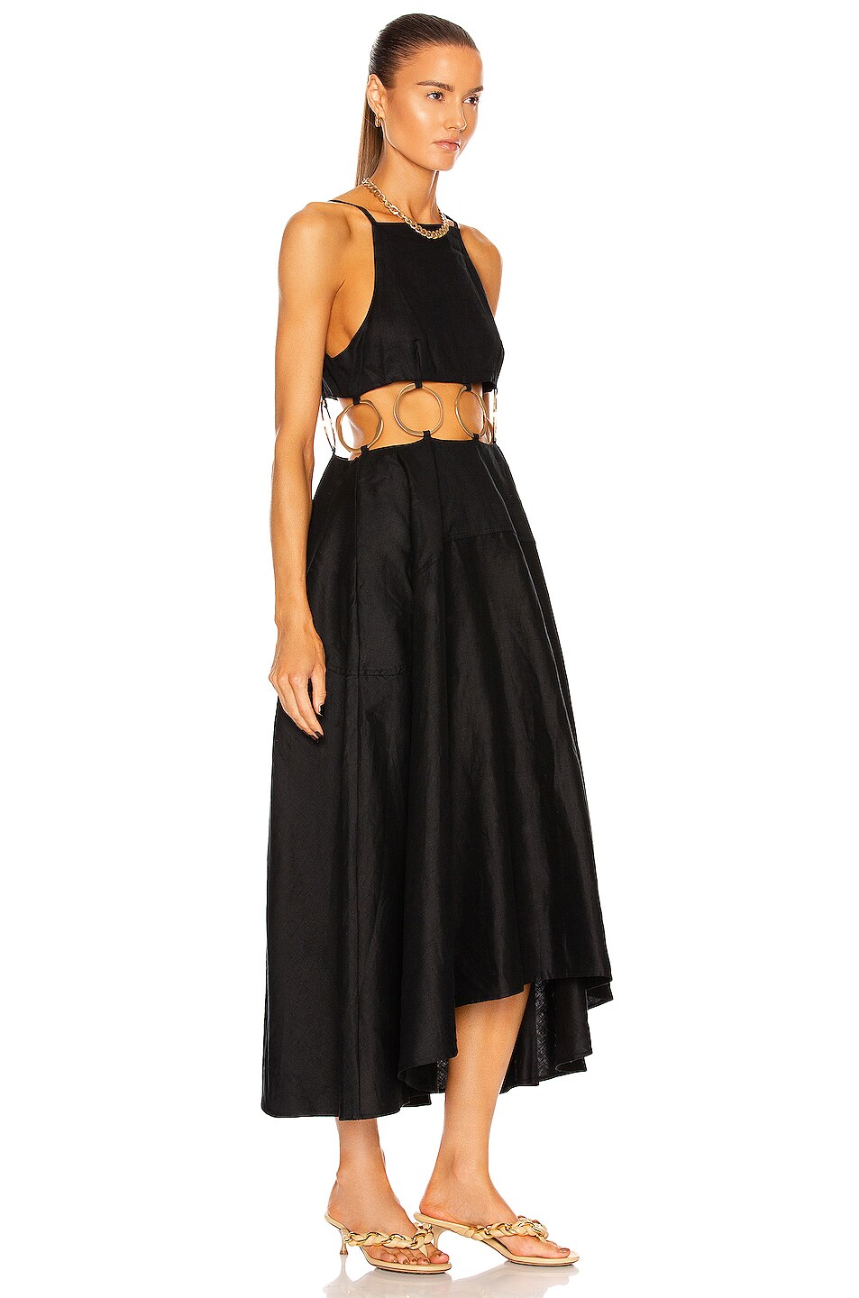 Cult Gaia Rory Dress in Black FWRD