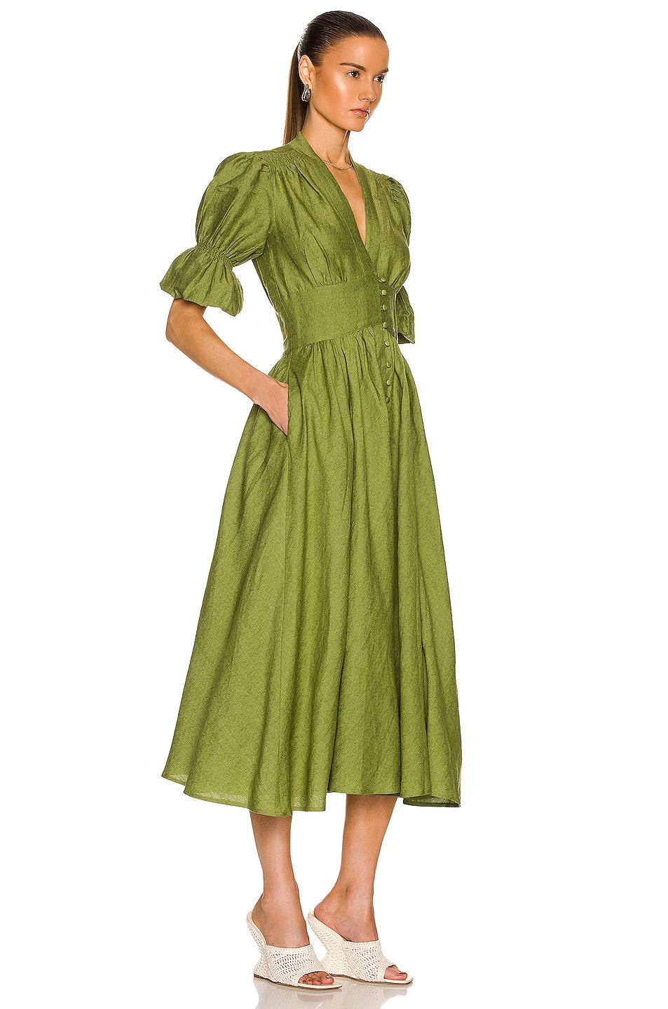 Cult Gaia Willow Dress in Palm | FWRD