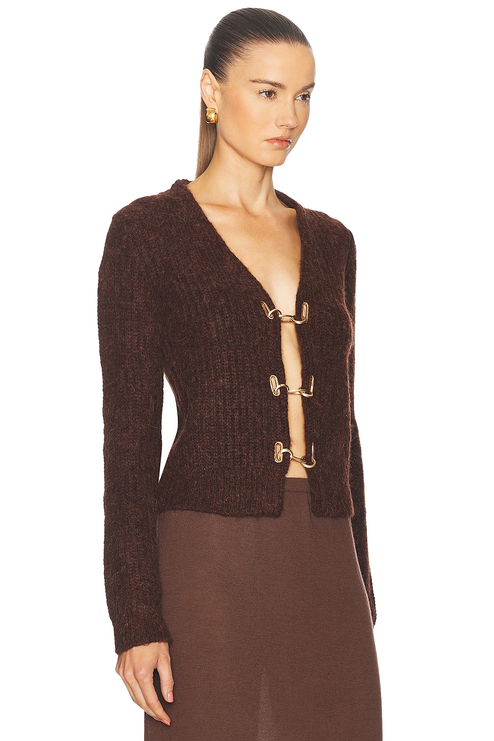 Shop Cult Gaia Adel Knit Cardigan In Java