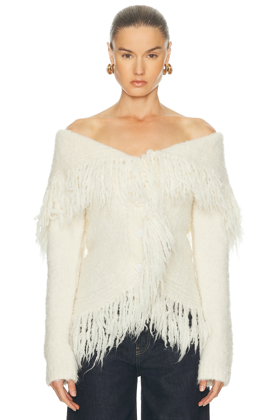 Image 1 of Cult Gaia Michelle Cardigan in Cream