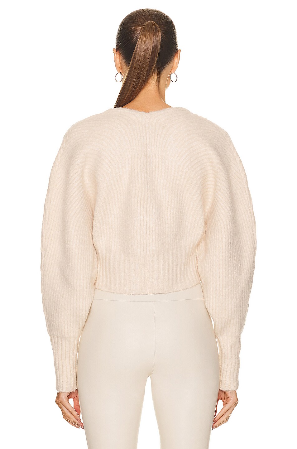 Cult Gaia Casella Knit Cardigan in Off White | FWRD