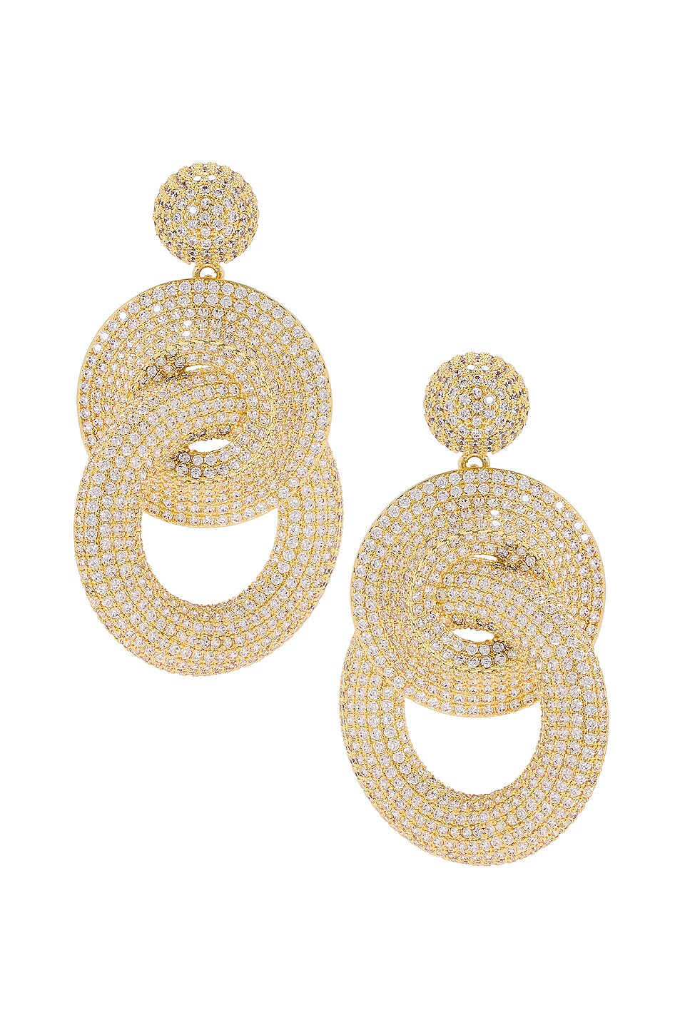 Cult Gaia Sloane Earring in Gold Foiled Wood main image 0