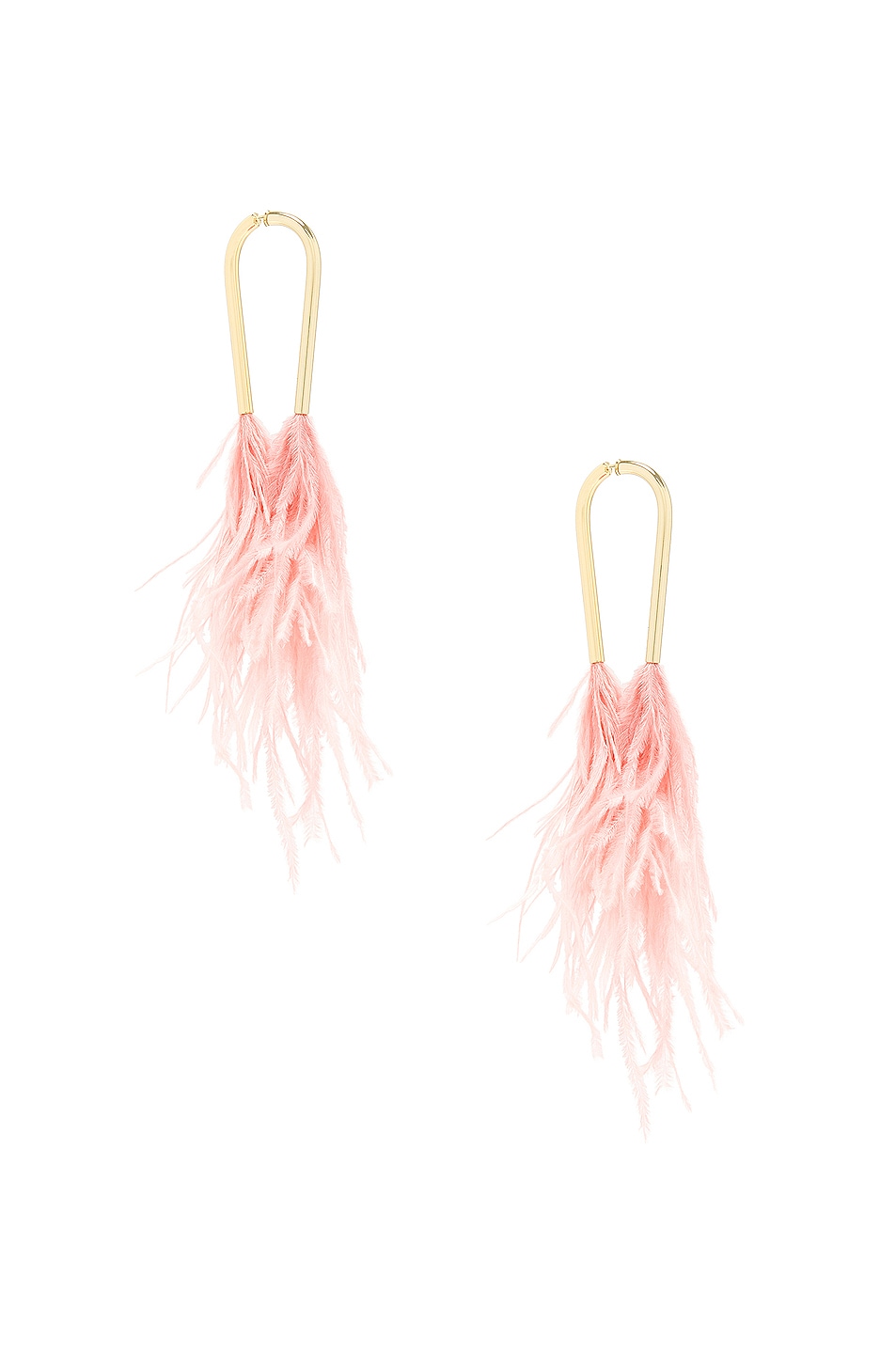 Image 1 of Cult Gaia Meta Feather Earring in Azalea