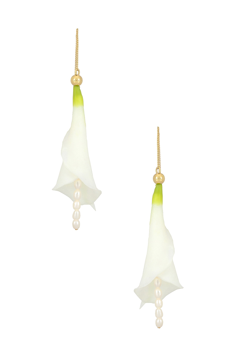 Image 1 of Cult Gaia Calla Earring in White