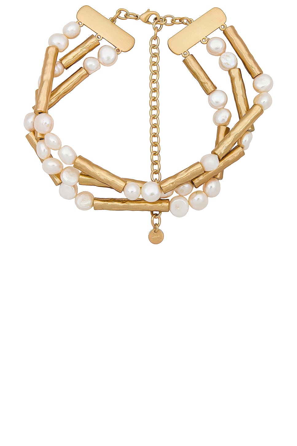 Image 1 of Cult Gaia Zabelle Choker Necklace in Brushed Brass