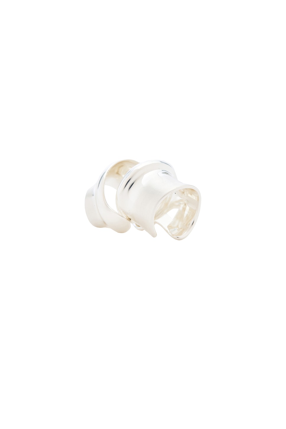 Bambu Ring in Metallic Silver