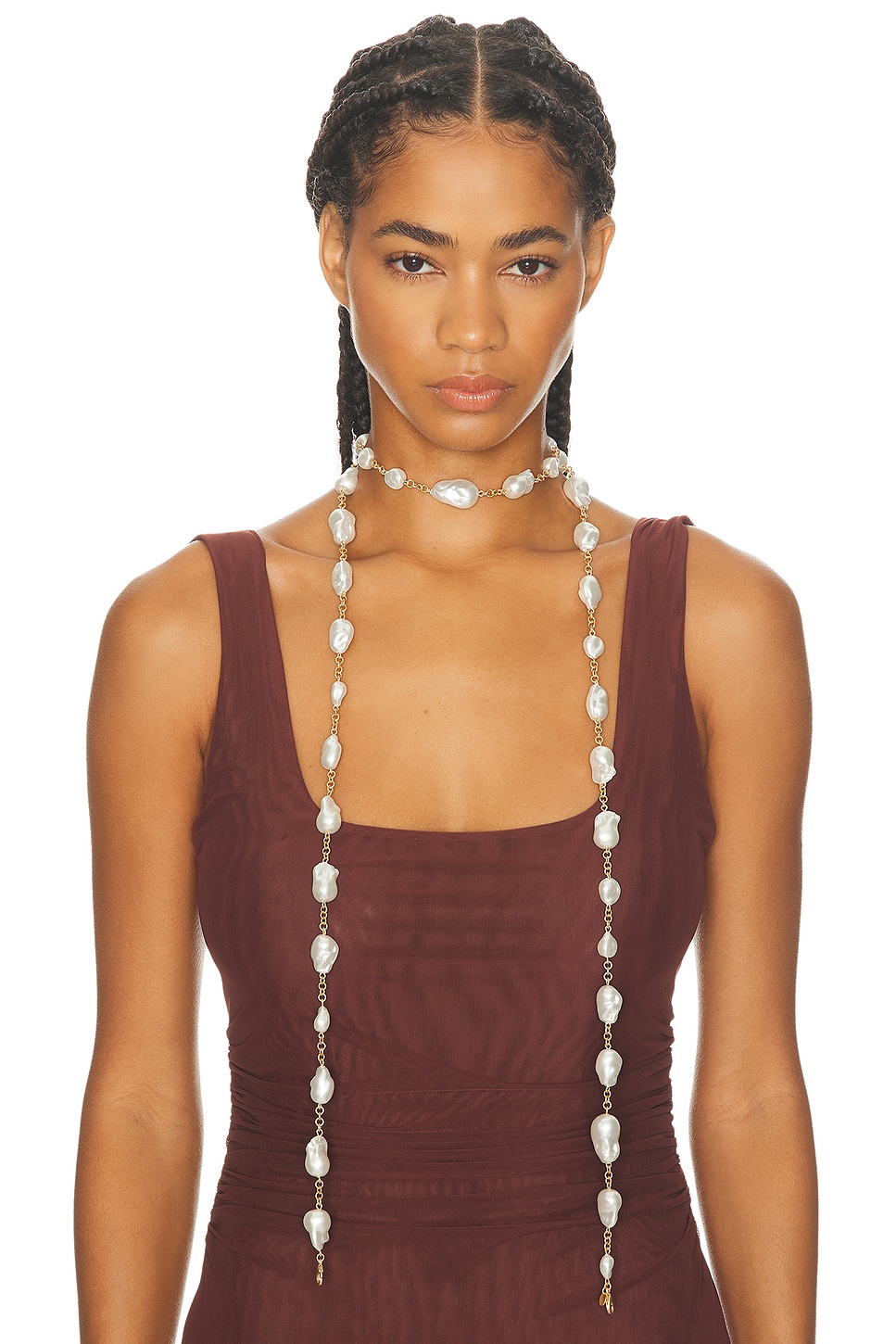 Cult Gaia Vana Belt And Necklace In Gold
