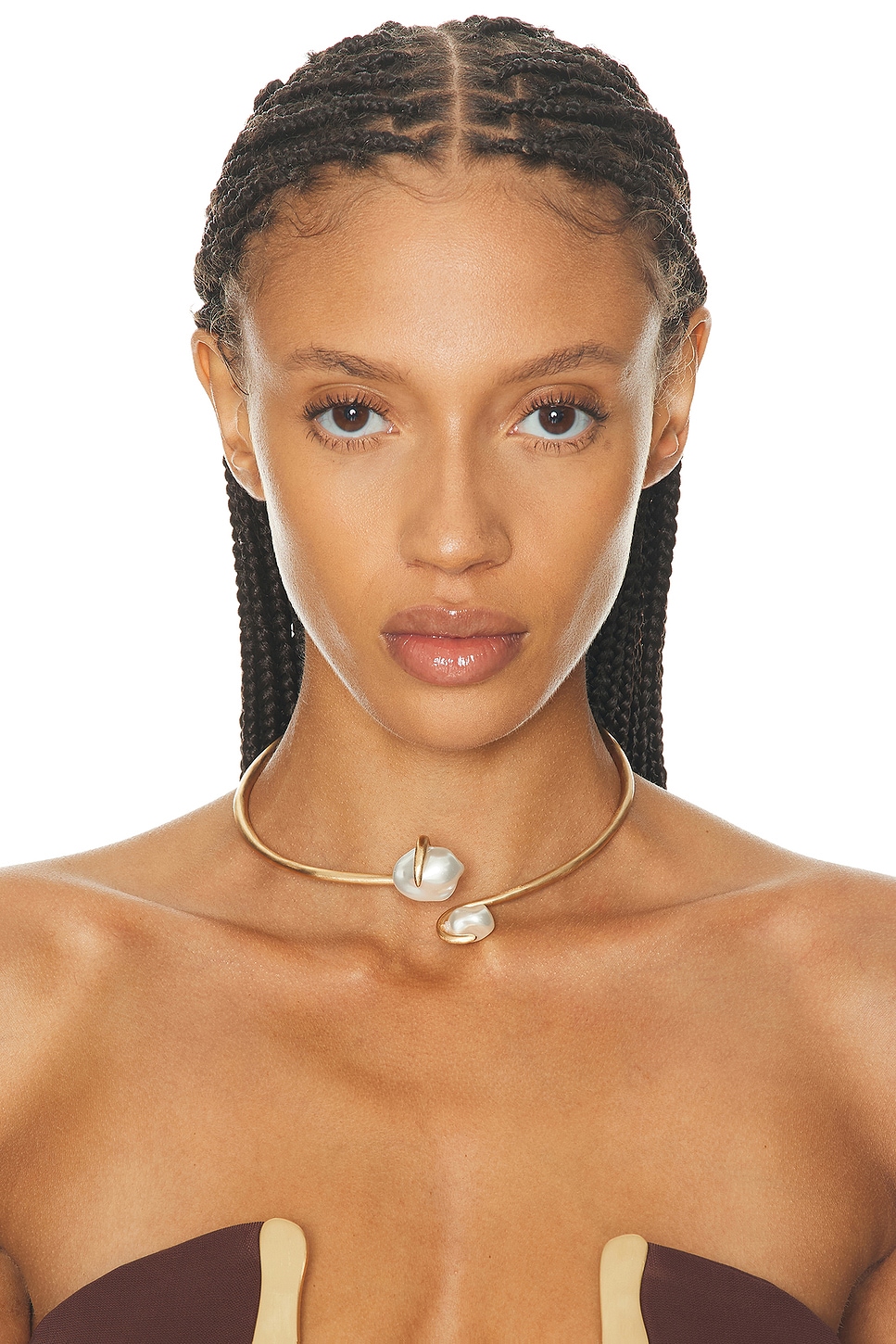 Cult Gaia Marais Choker In Gold