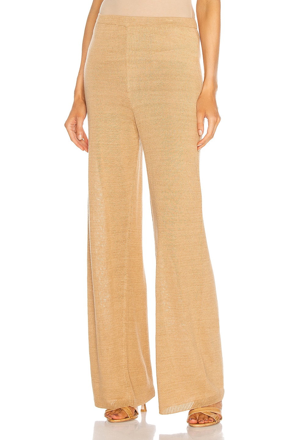 Image 1 of Cult Gaia Shauna Knit Pant in Light Camel