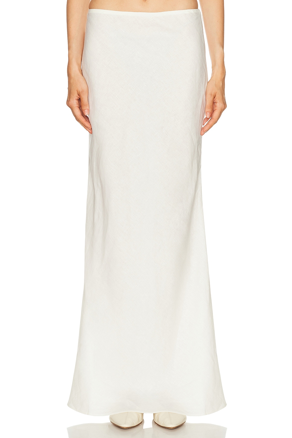 Cult Gaia Chantel Linen Skirt In White