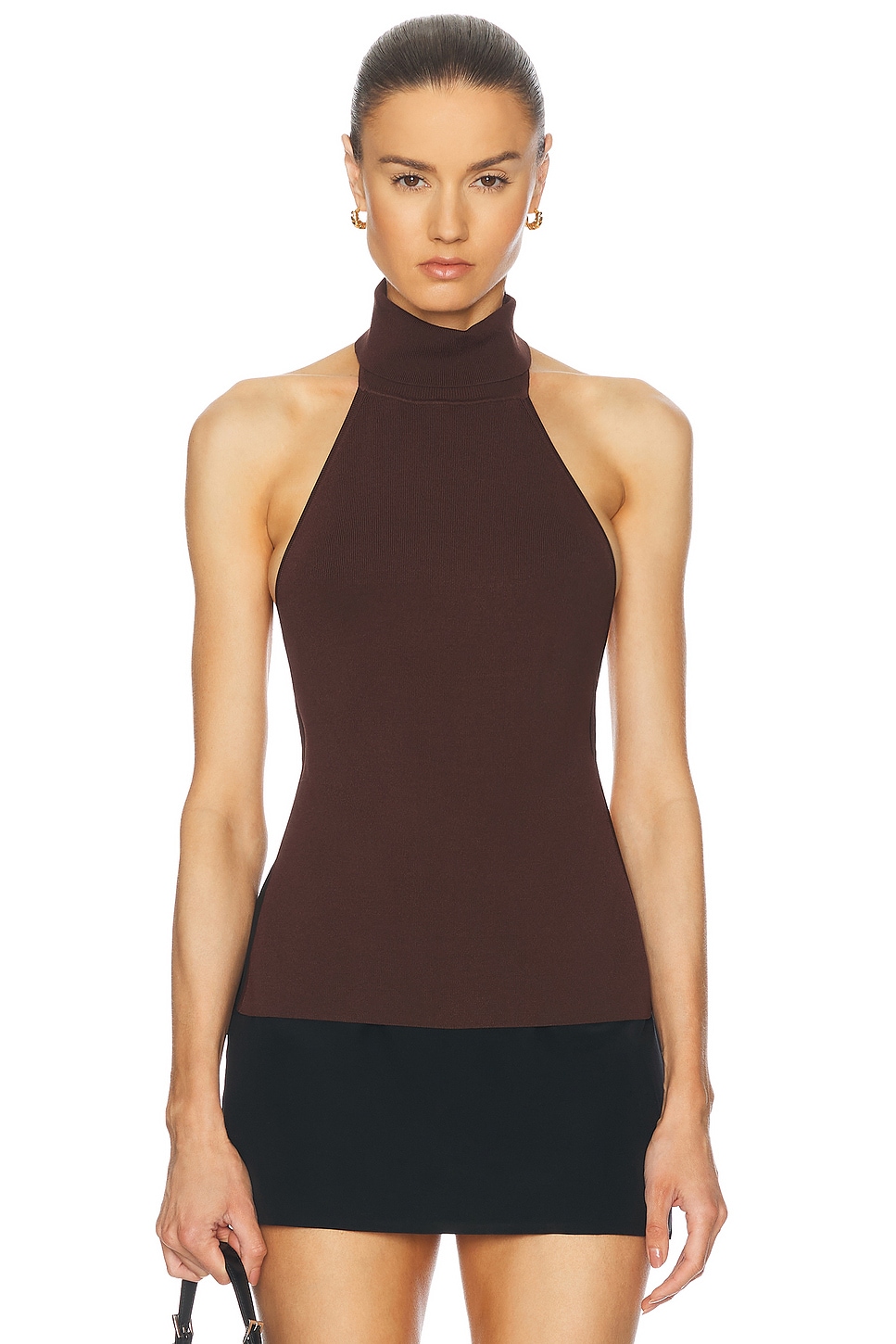 Wake Knit Top in Brown