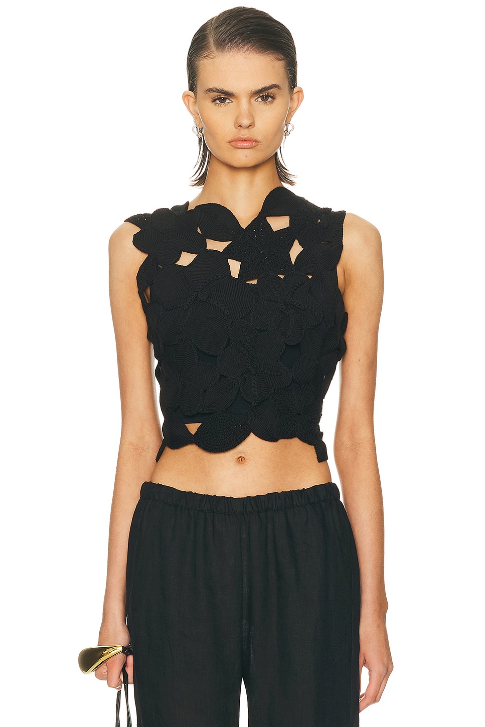 Cult Gaia Harrington Top In Black