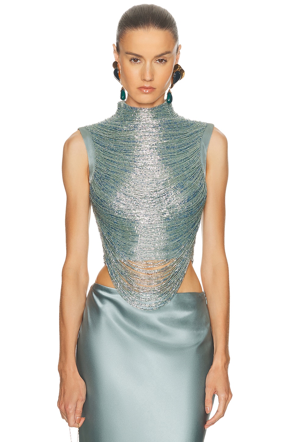 Image 1 of Cult Gaia Taraji Sleeveless Top in Celadon