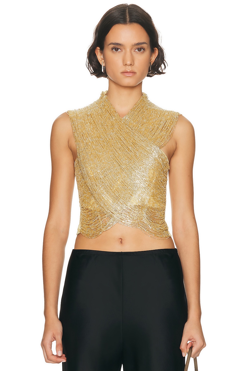 Image 1 of Cult Gaia Haisley Top in Light Gold