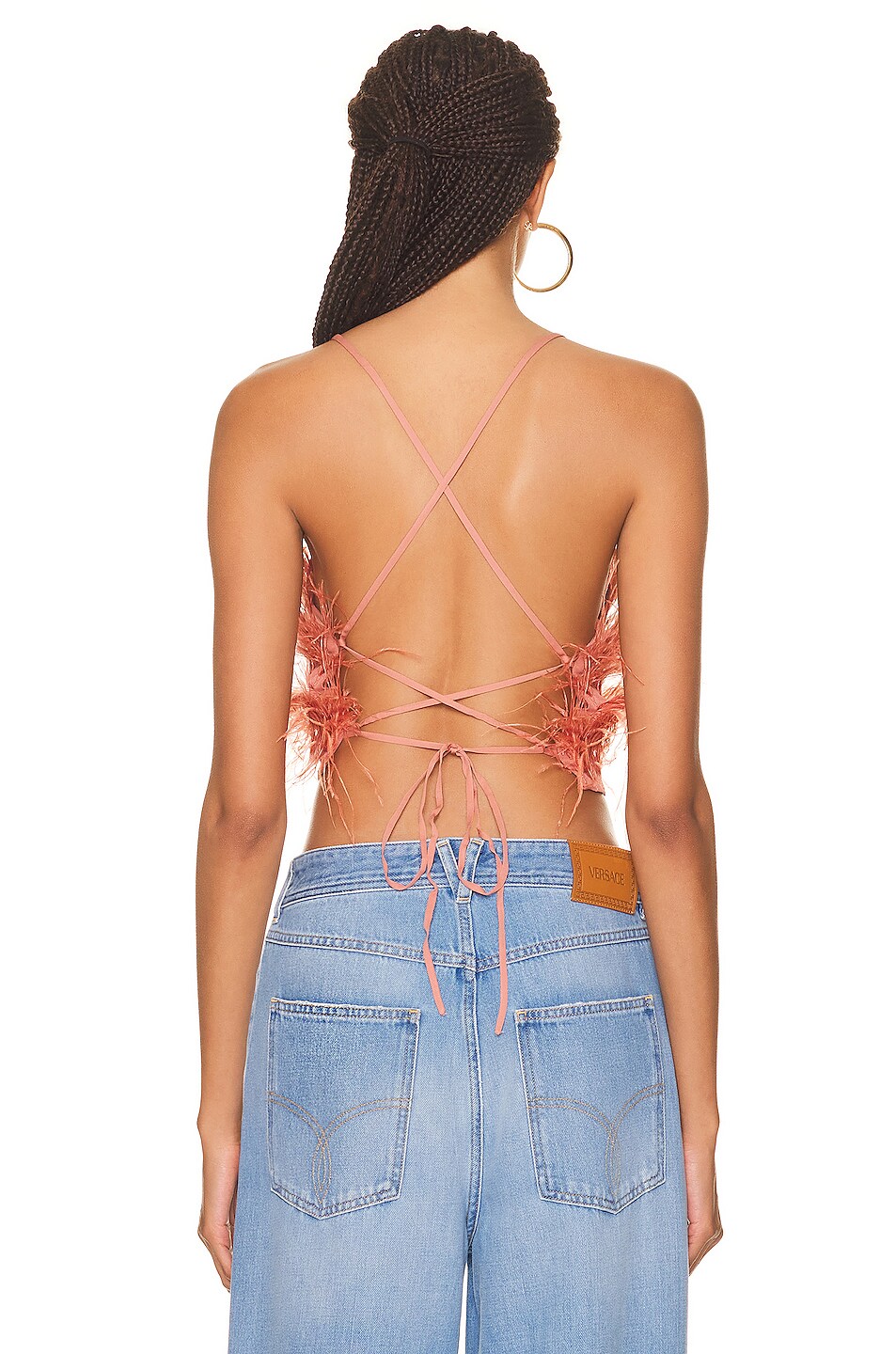 CULT GAIA JOEY FEATHER TOP