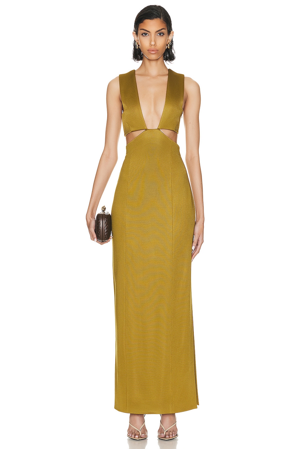 Image 1 of GALVAN Beverly Dress in Olive
