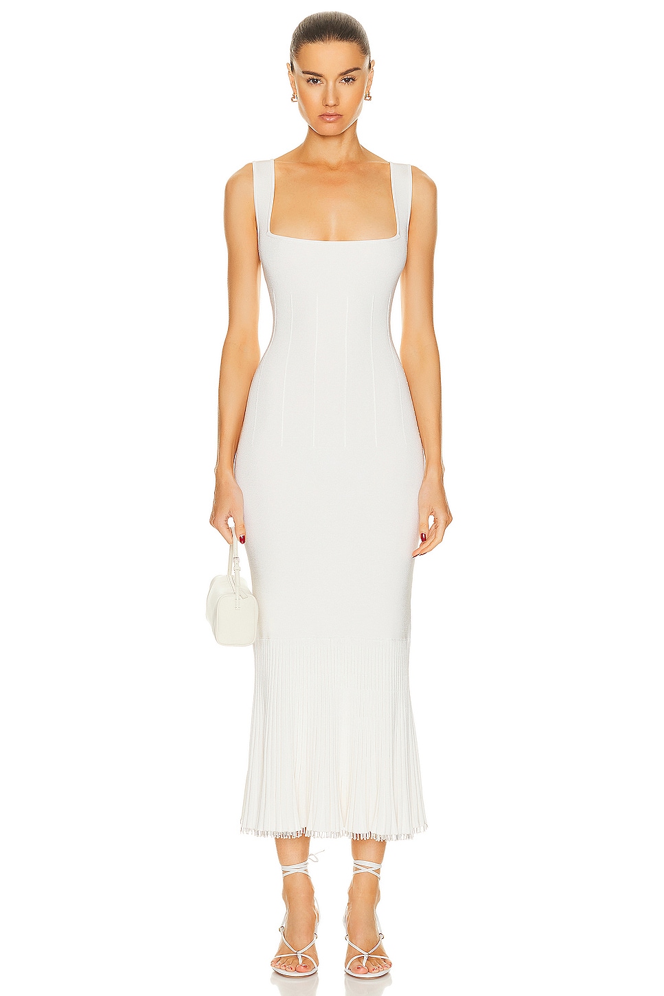 Image 1 of GALVAN Beaded Bridal Atalanta Long Dress in Pearl