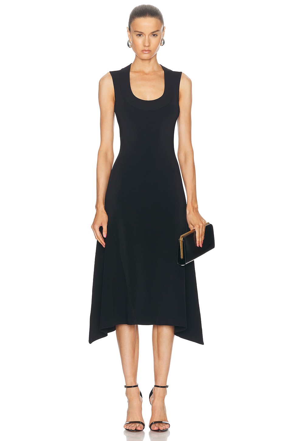 Shop Galvan Claudia Dress In Black