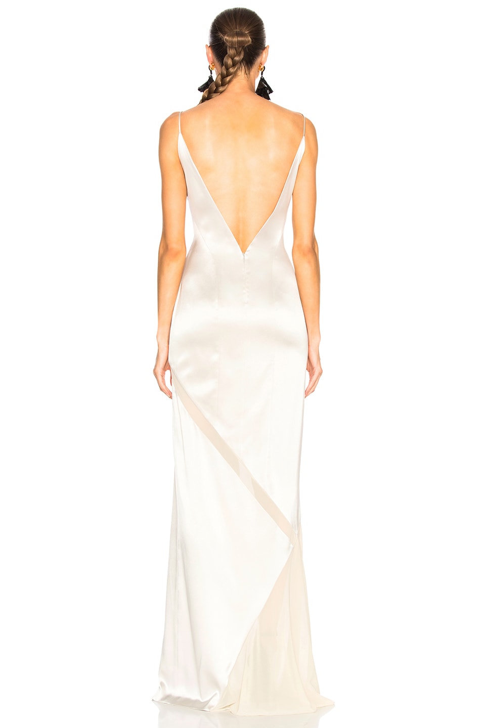 GALVAN Salinas Dress in Platinum & Sand | FWRD