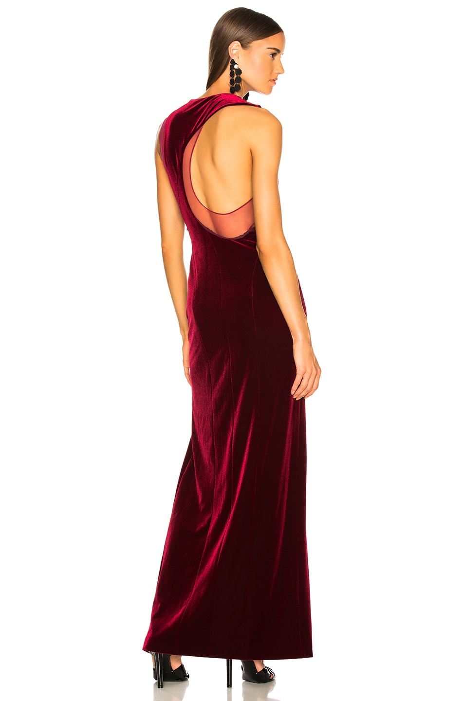 Image 1 of GALVAN Crescent Dress in Wine