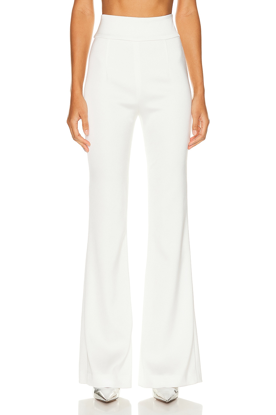 Sculpted Bridal Trouser in White