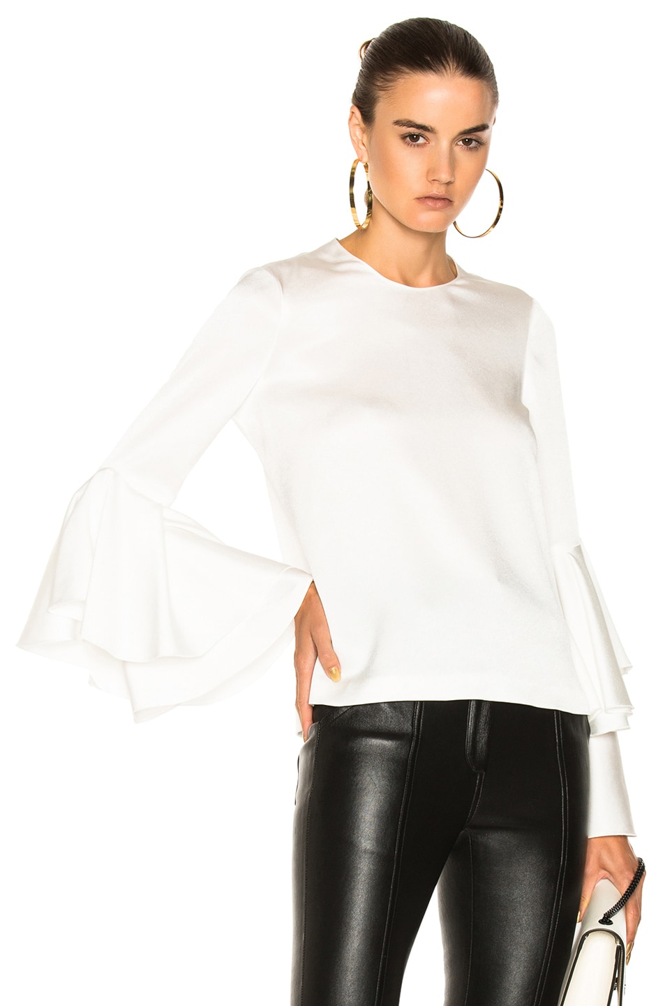 Image 1 of GALVAN Flared Top in White