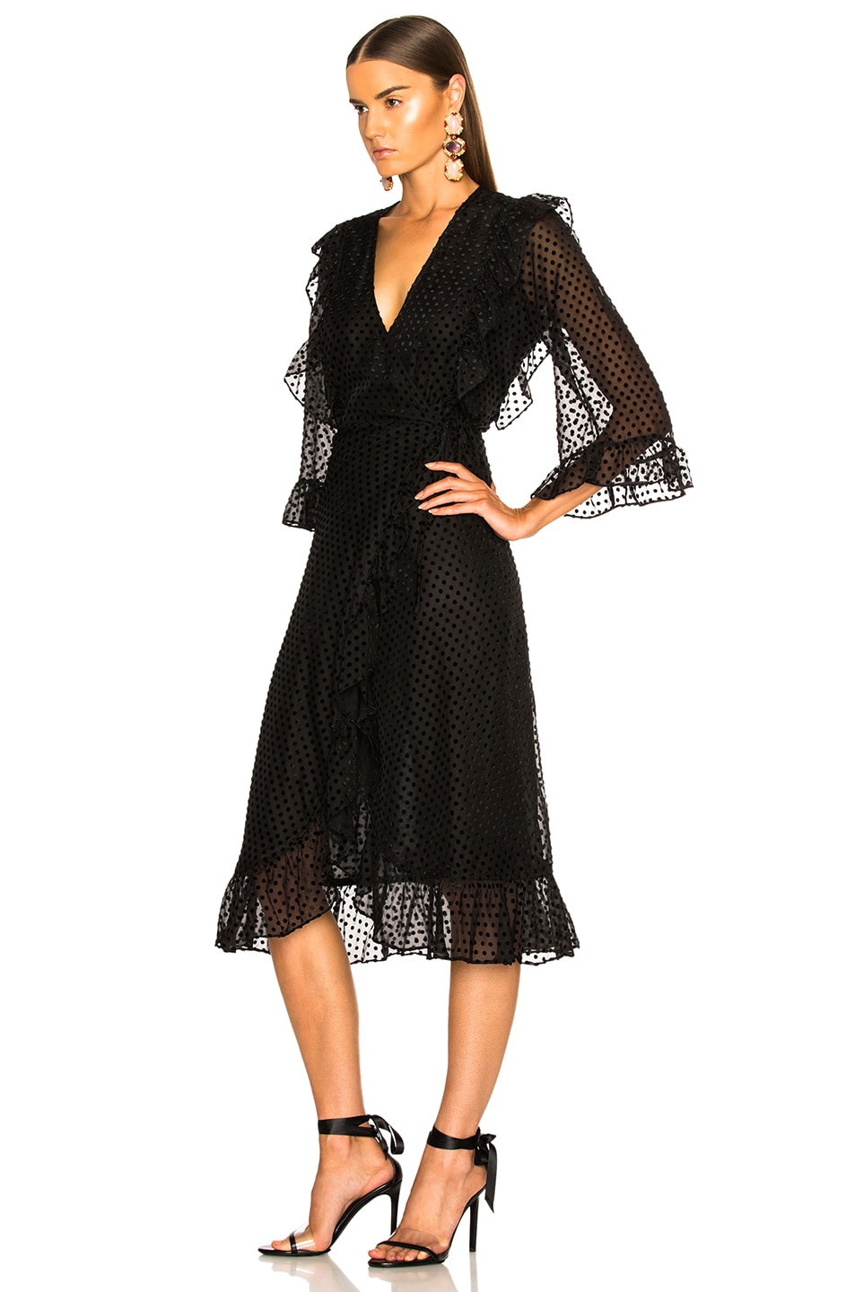 Ganni Jasmine Dress in Black | FWRD