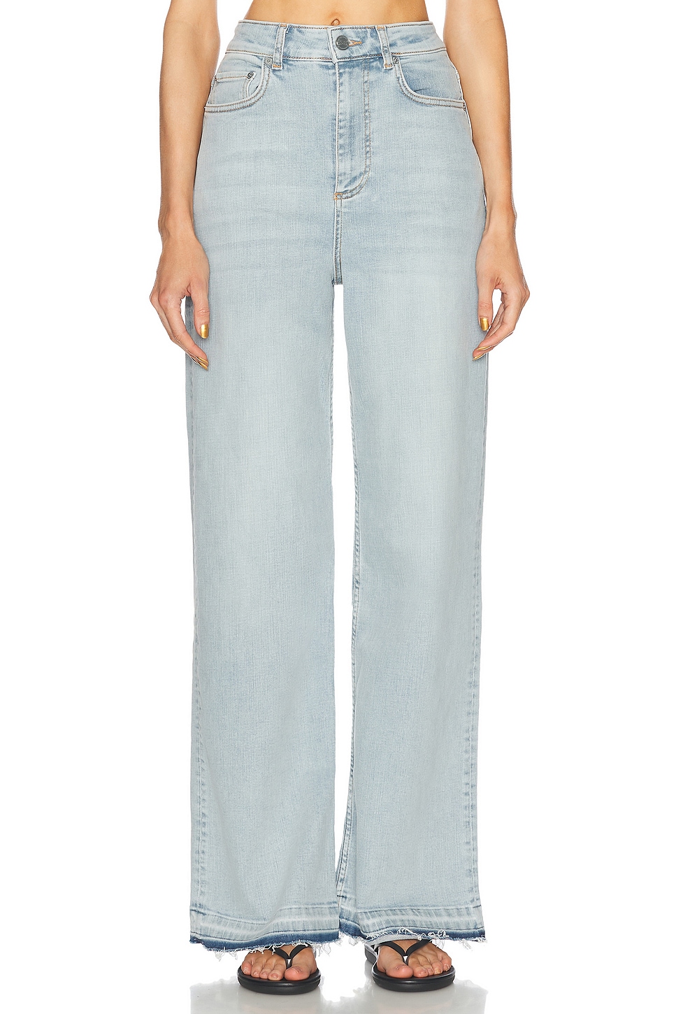 Shop Ganni Andi Bootcut In Tint Wash