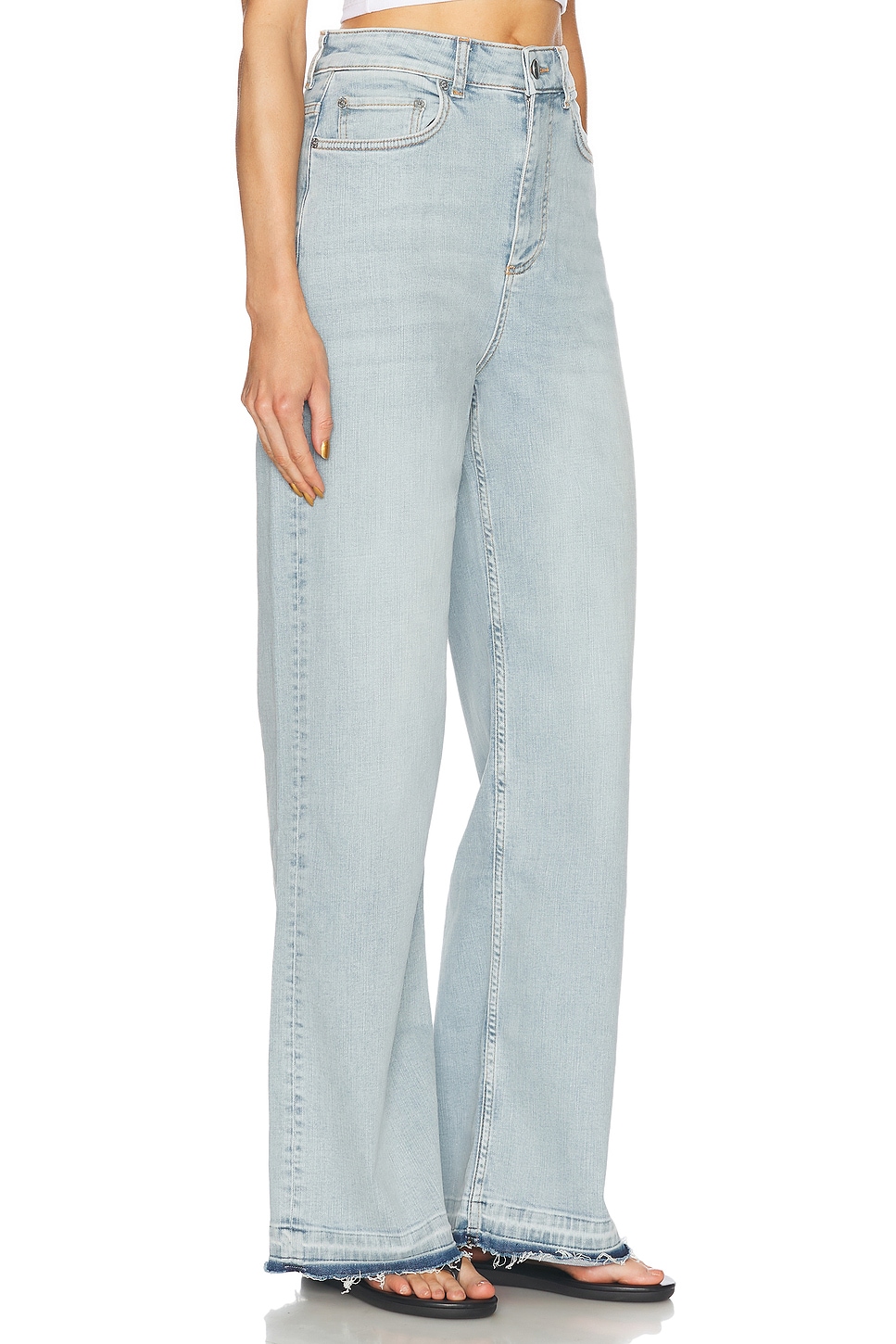 Shop Ganni Andi Bootcut In Tint Wash