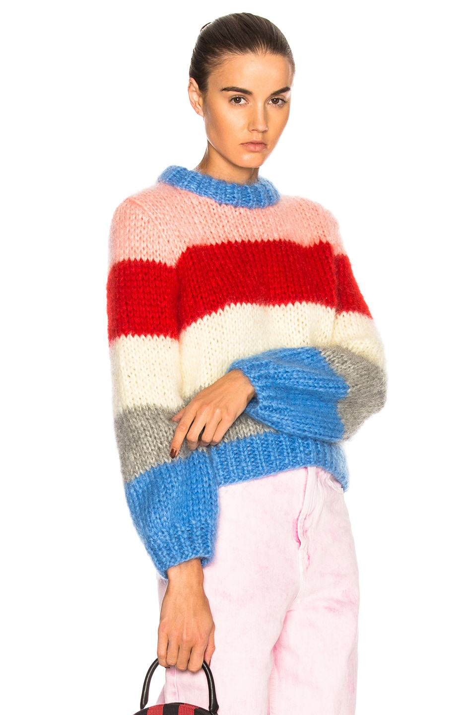 Image 1 of Ganni Julliard Mohair Sweater in Block Color