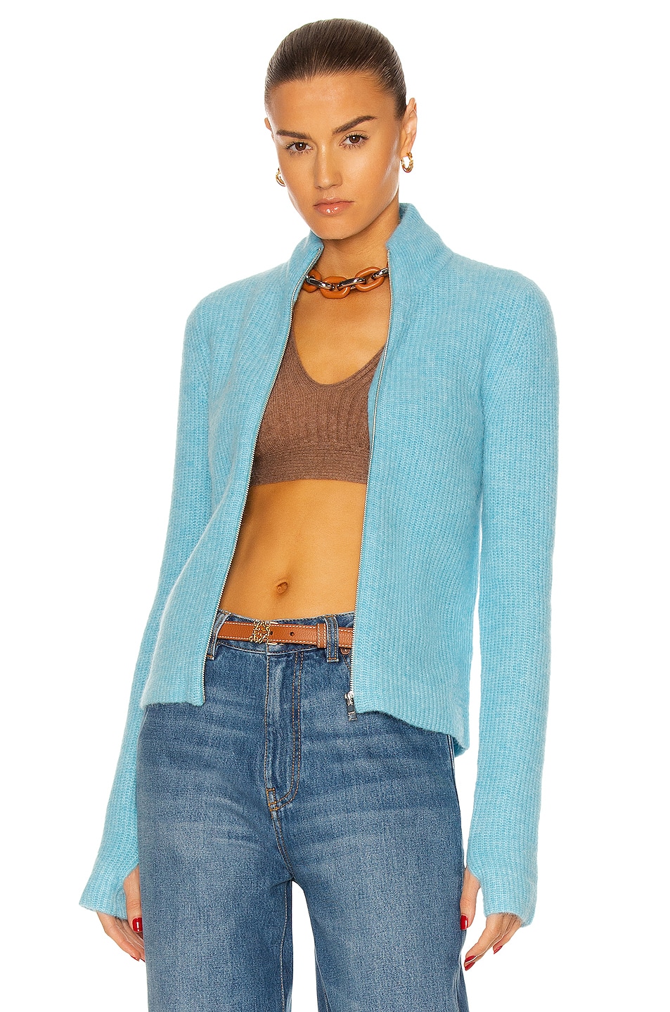 Image 1 of Ganni Soft Wool Knit Sweater in Bachelor Blue
