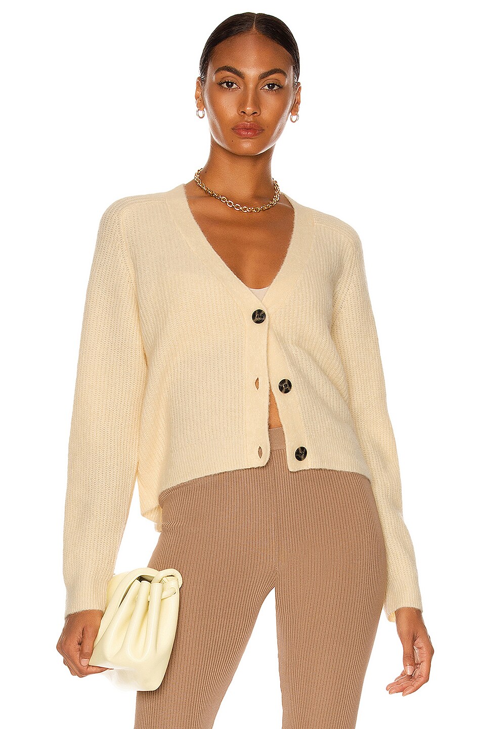 Image 1 of Ganni Soft Wool Knit Sweater in Flan
