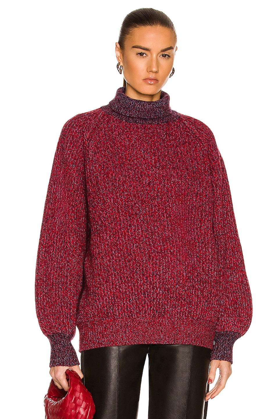 Image 1 of Ganni Rib Knit Sweater in High Risk Red