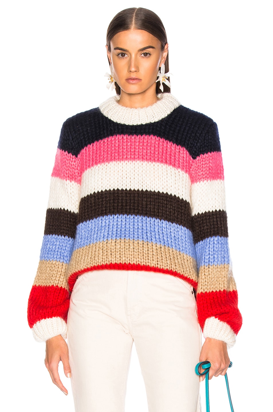 Image 1 of Ganni Julliard Mohair Sweater in Multicolour