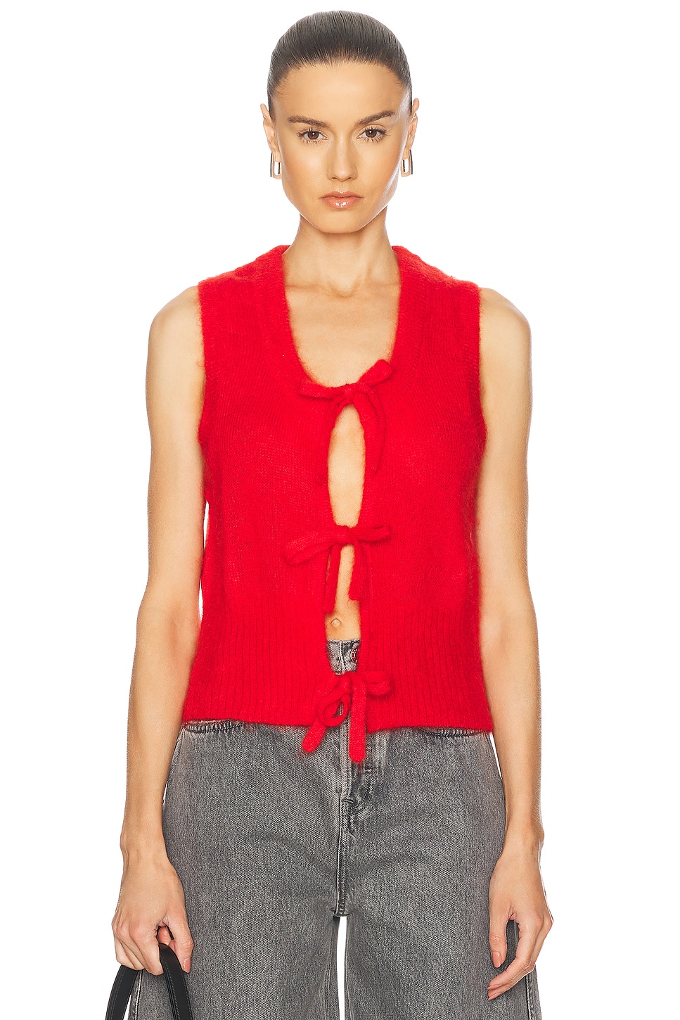 Sleeveless Vest in Red