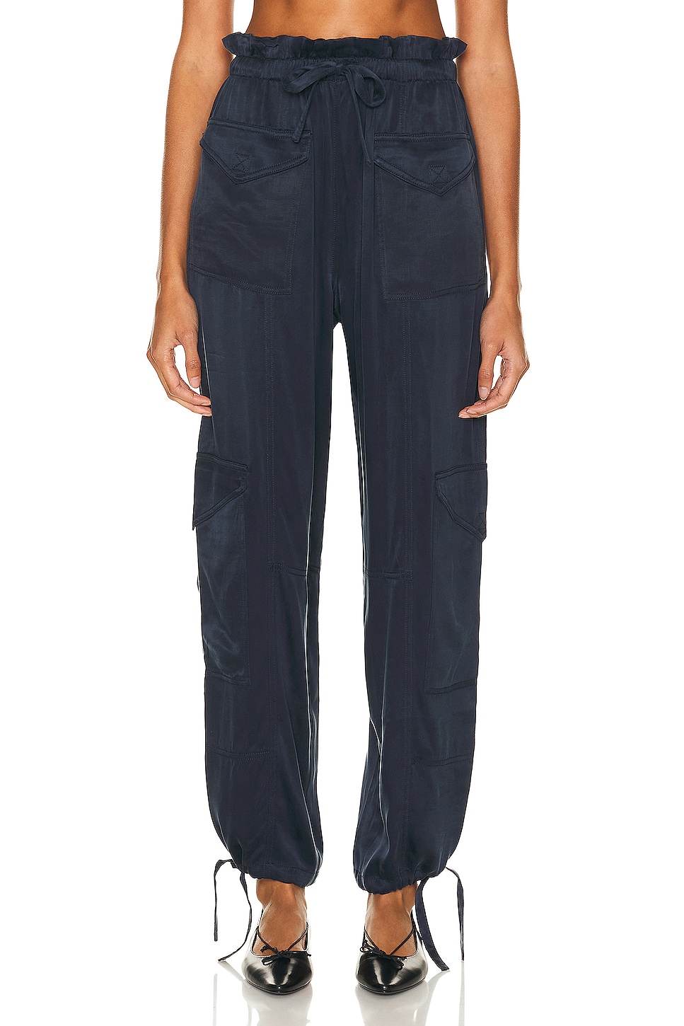 Image 1 of Ganni High Waisted Pant in Sky Captain